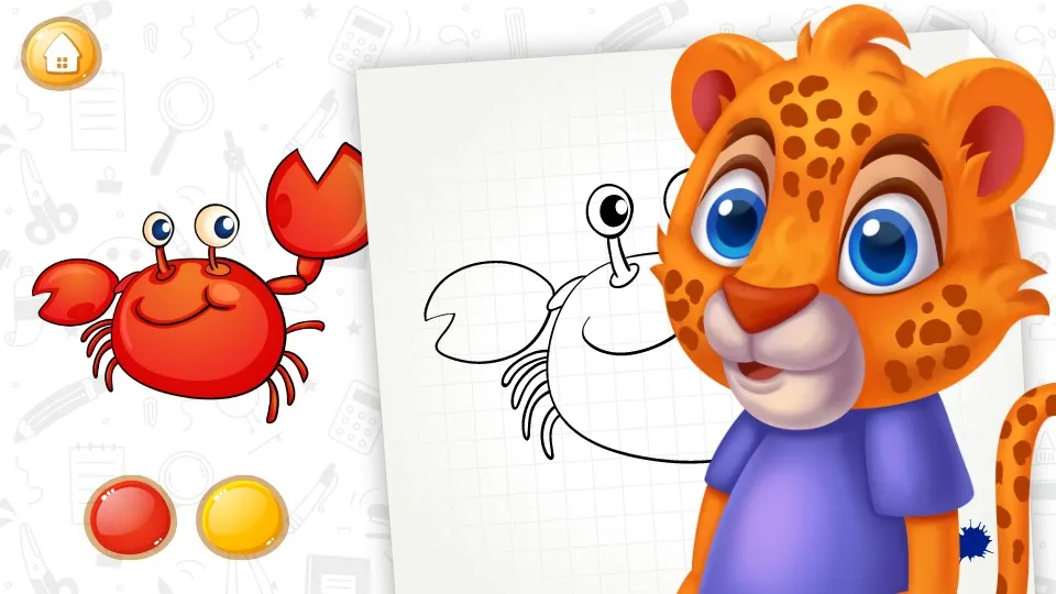 Coloring books game in Lalo the Leopard